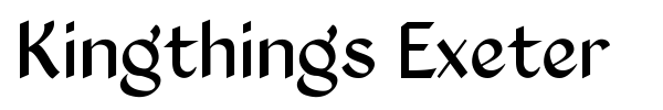 Kingthings Exeter font preview
